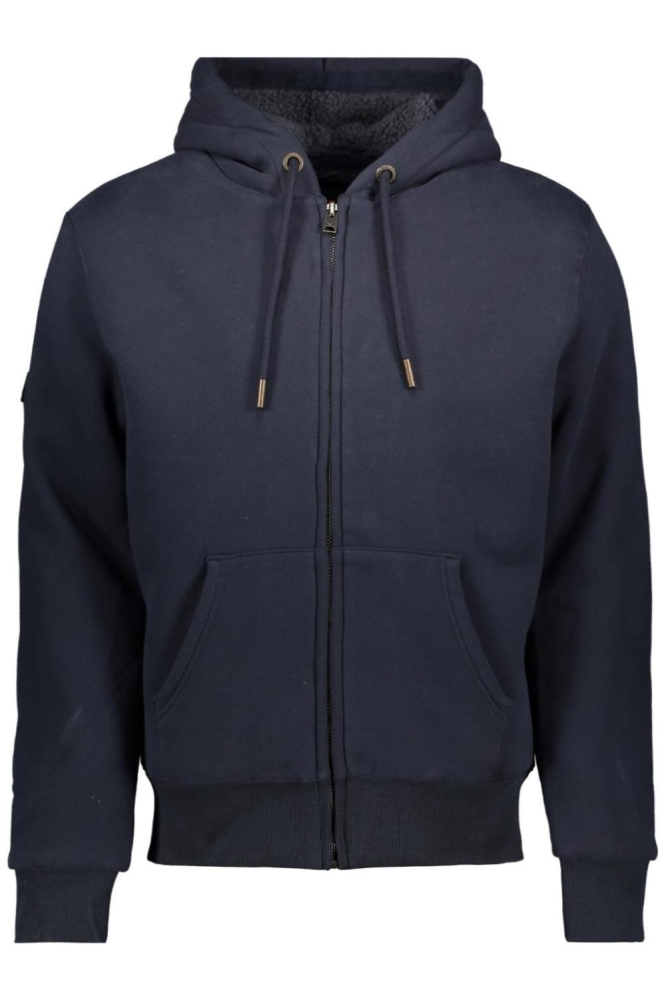 BORG LINED ZIPHOOD M2014502A ECLIPSE NAVY